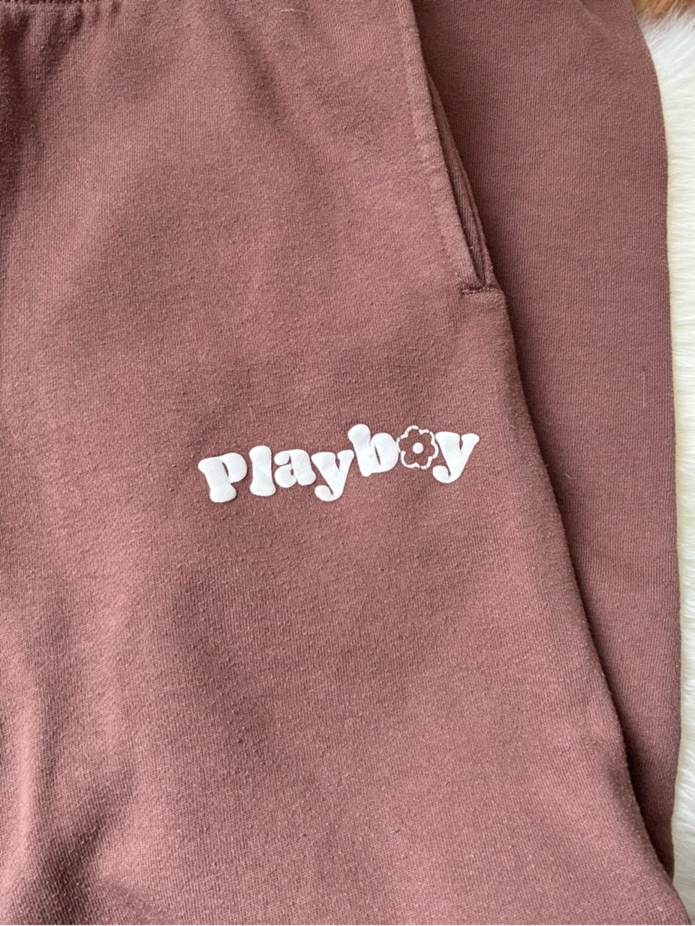 Pacsun Playboy Brown Cinched Sweatpants • Size S - Picture 2 of 5